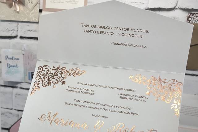 Hot stamping rose gold