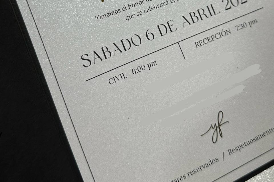 Invitación sofisticada