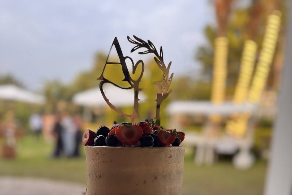 Pastel boda del bosque