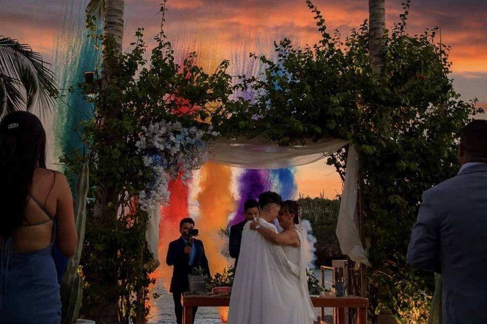 Boda al atardecer