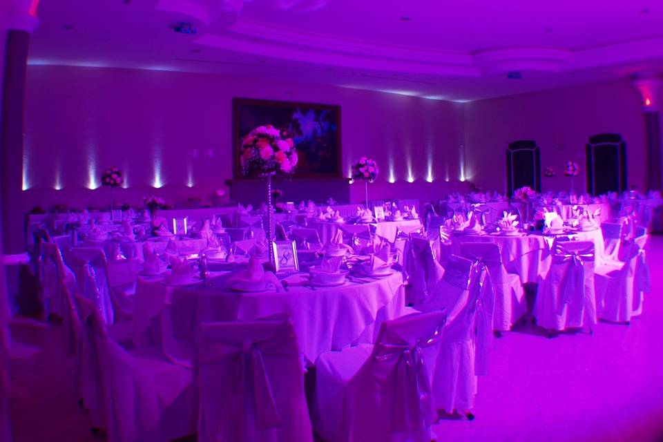 Evento con luces moradas