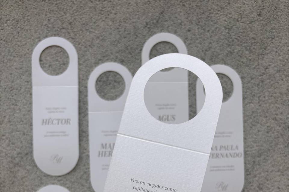 Papelería en blanco y negro para eventos