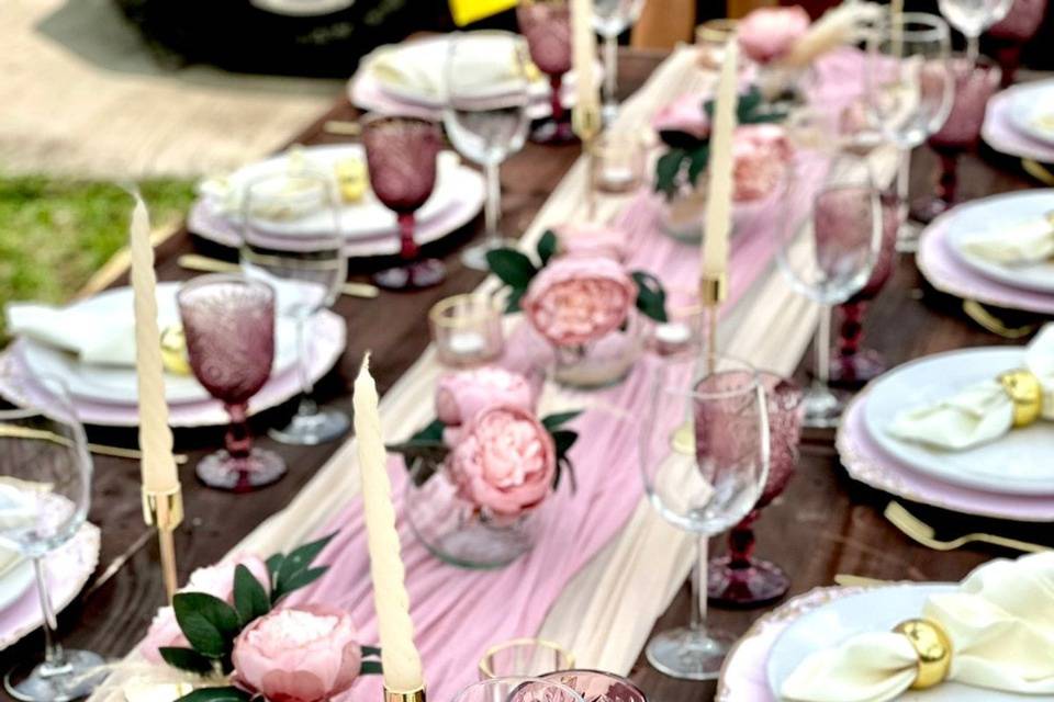 Montaje elegante para boda.