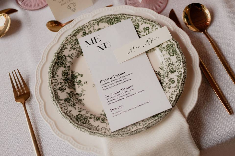 The menu