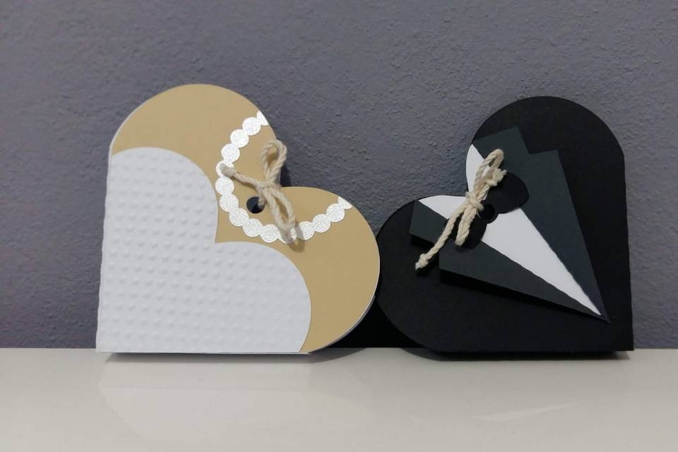 Caja corazones novios