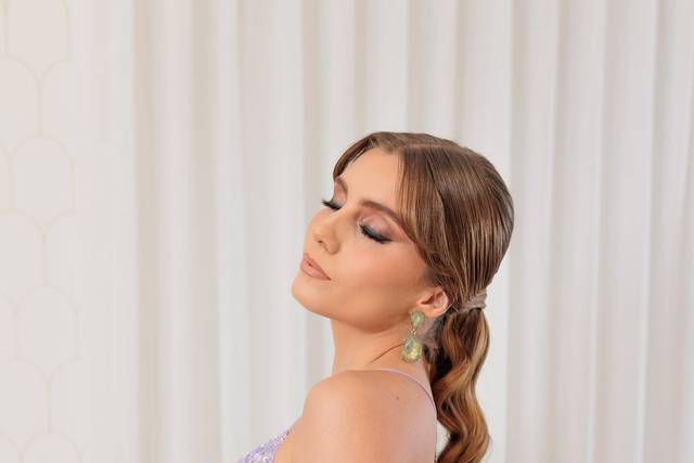 Vestido sirena en lavanda