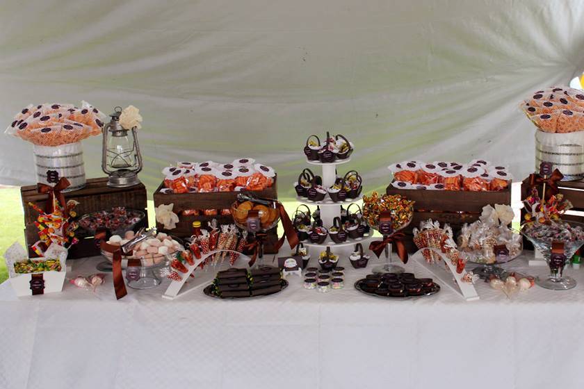 Mesa de dulces boda vintage