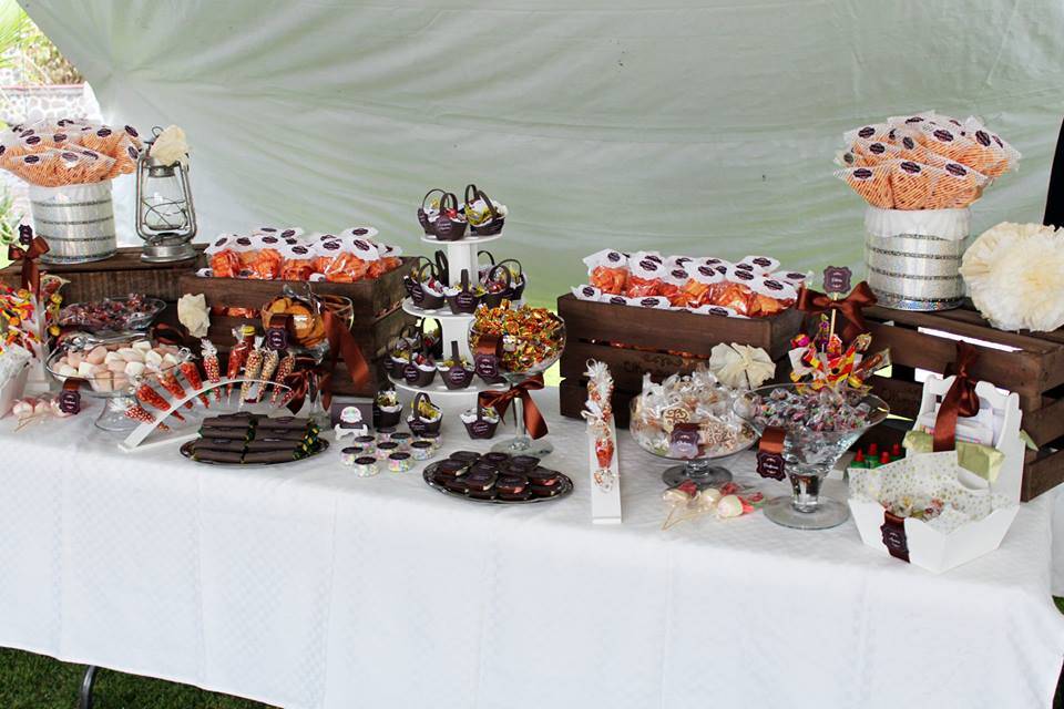 Mesa de dulces boda vintage