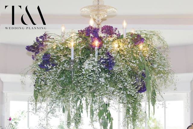 Candil decorado lavanda