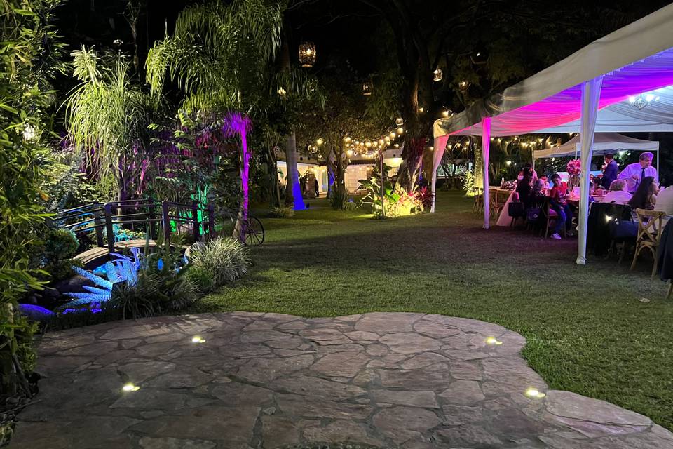 Espacio al aire libre para fiestas