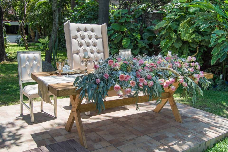 Espacio al aire libre para fiestas