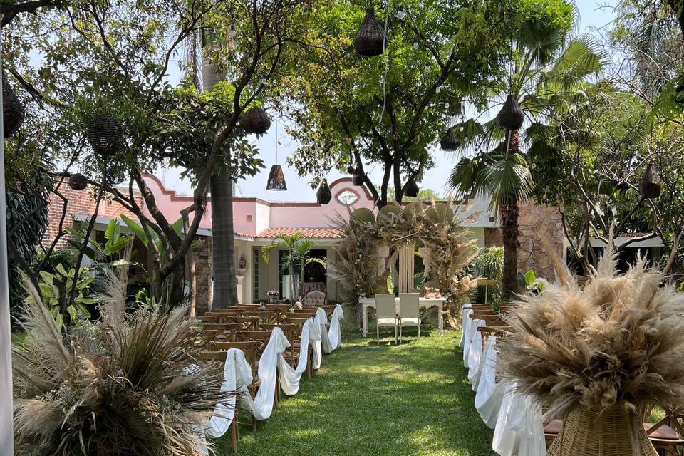 Espacio al aire libre para fiestas