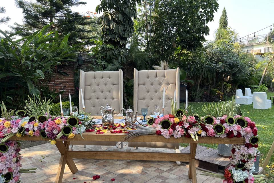 Espacio al aire libre para fiestas