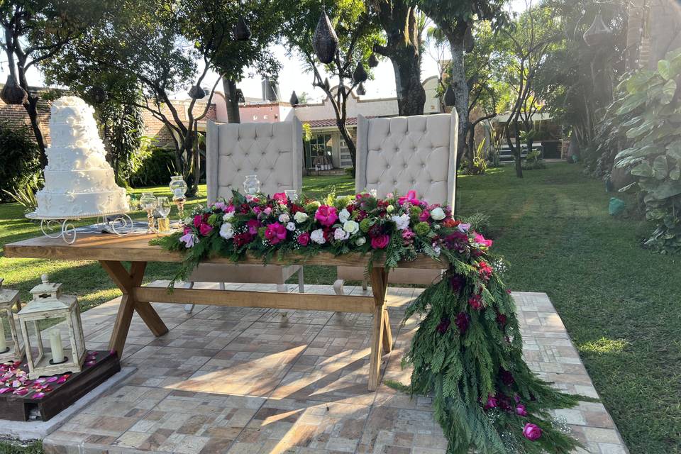 Espacio al aire libre para fiestas