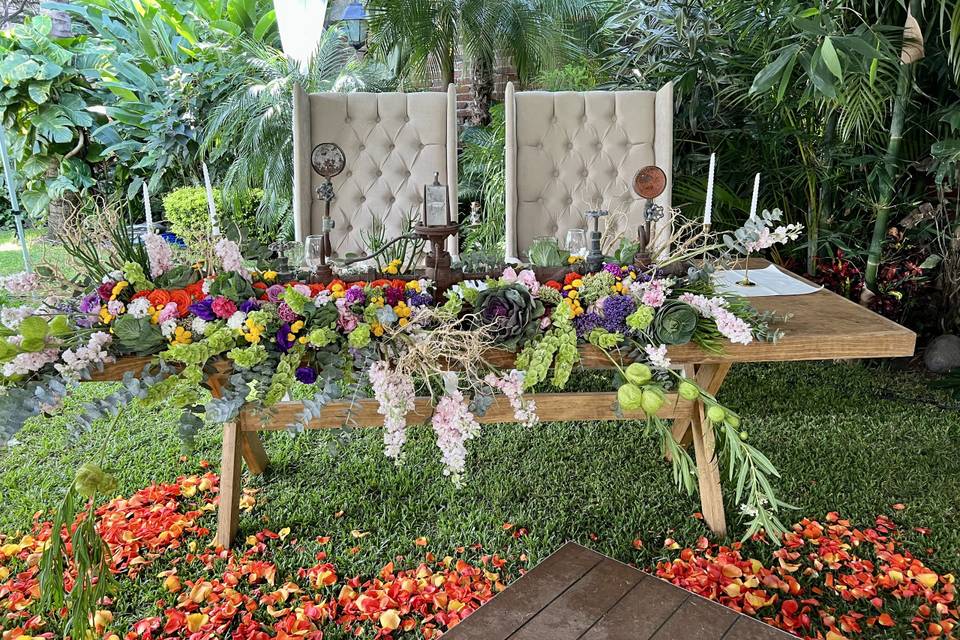 Espacio al aire libre para fiestas