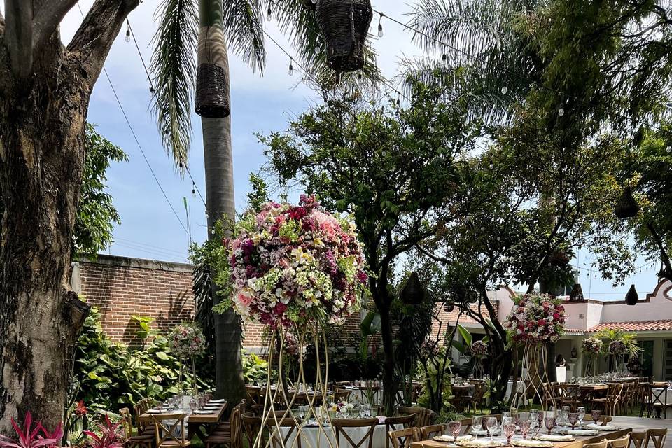 Espacio al aire libre para fiestas