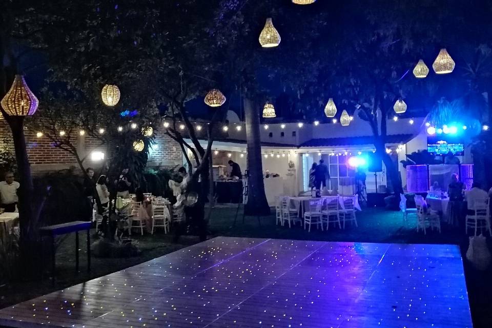 Espacio al aire libre para fiestas