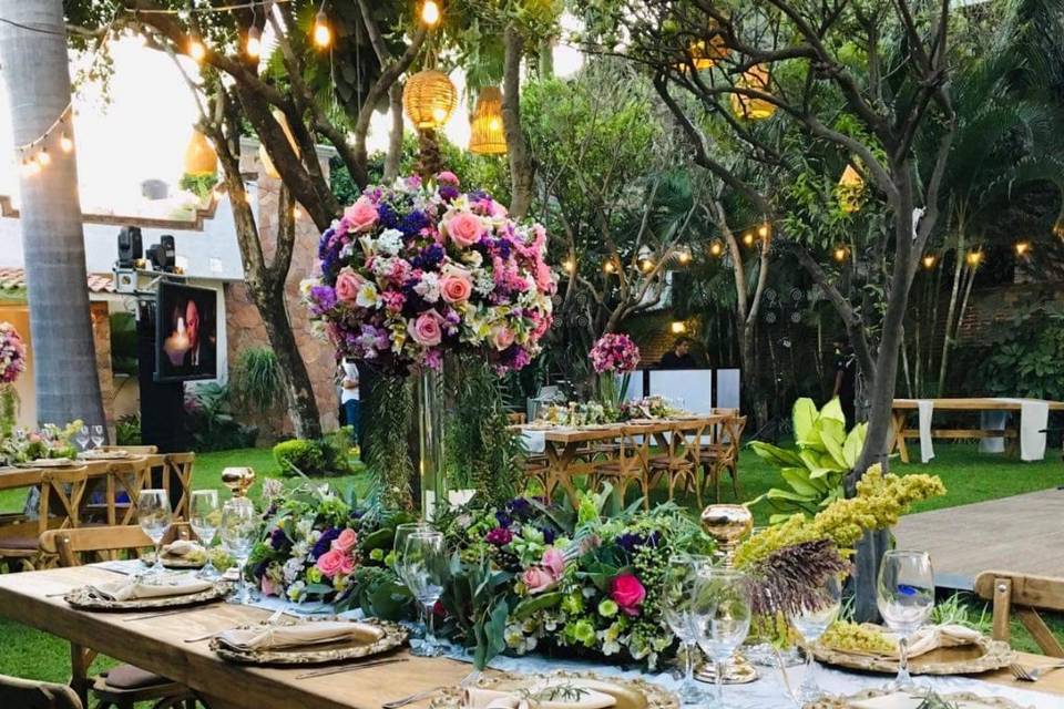 Espacio al aire libre para fiestas