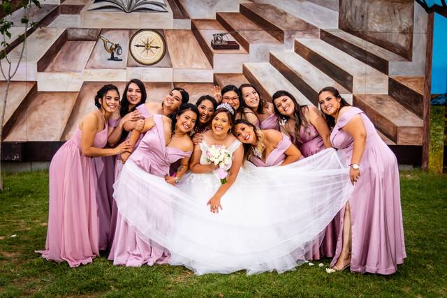 Damas y novia