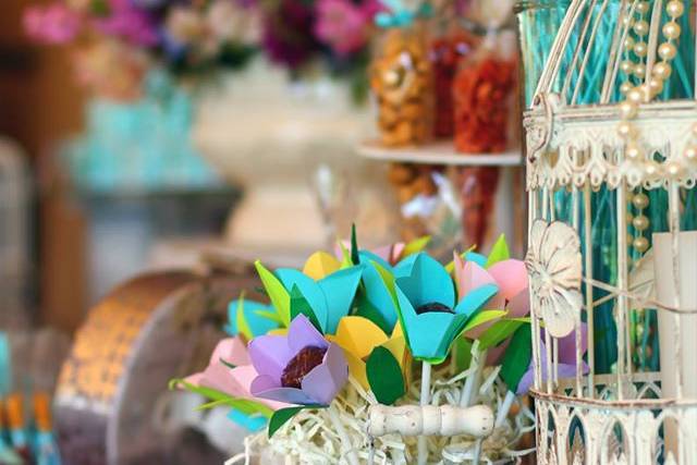 Mesa de dulces vintage