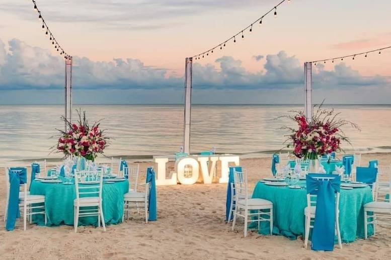 Banquete frente al mar
