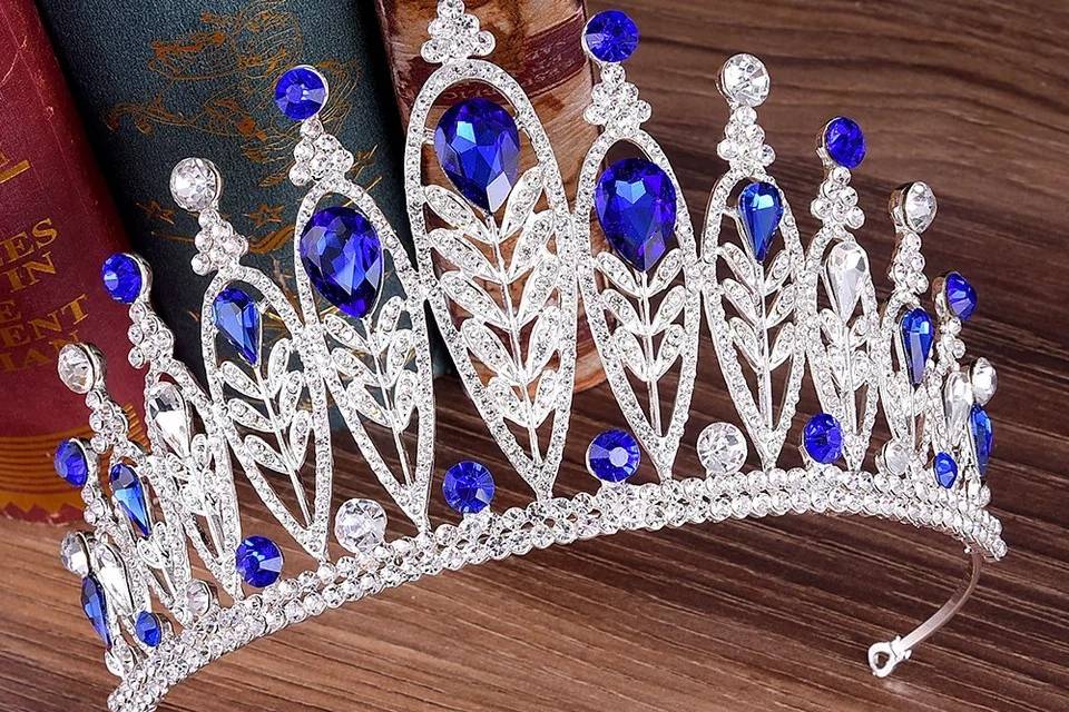 Tiara coronación azul