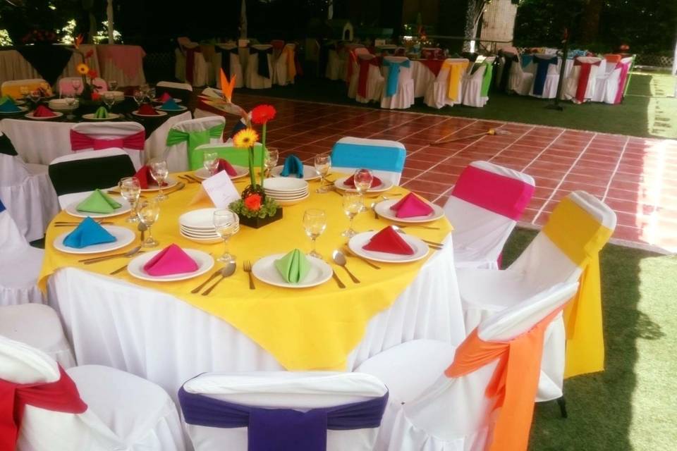 Montaje de colores.