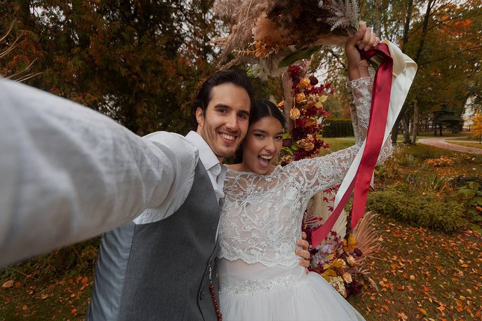 Selfie en boda chiapas