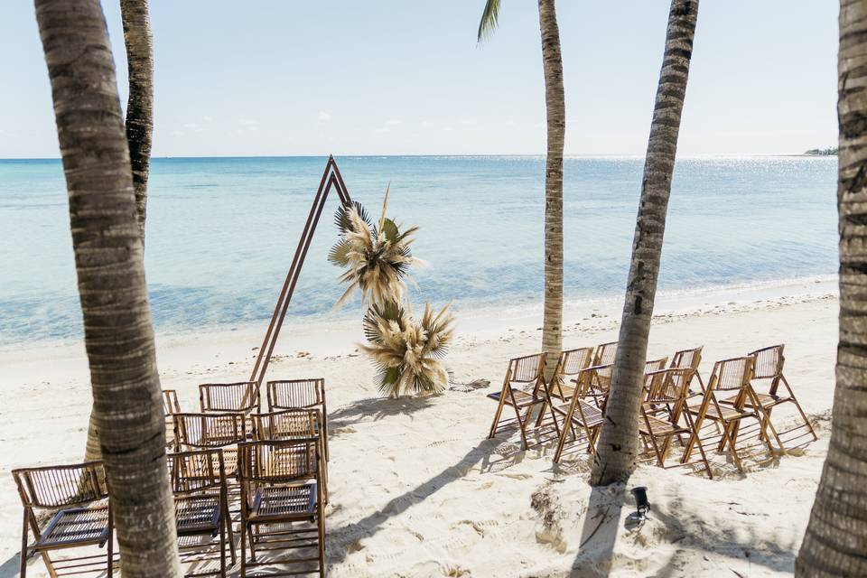 Gazebo boho en triangulo