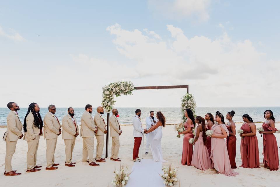 Beachfront wedding