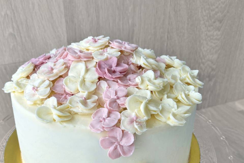 Flores de crema mantequilla