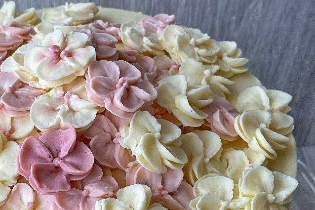 Flores de crema mantequilla