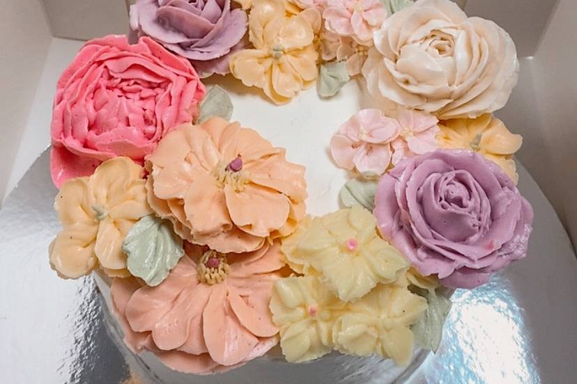 Pastel de flores