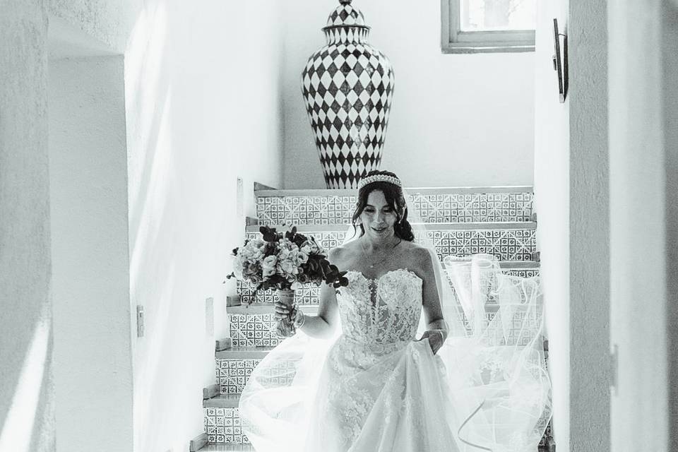 Novia lista y hermosa