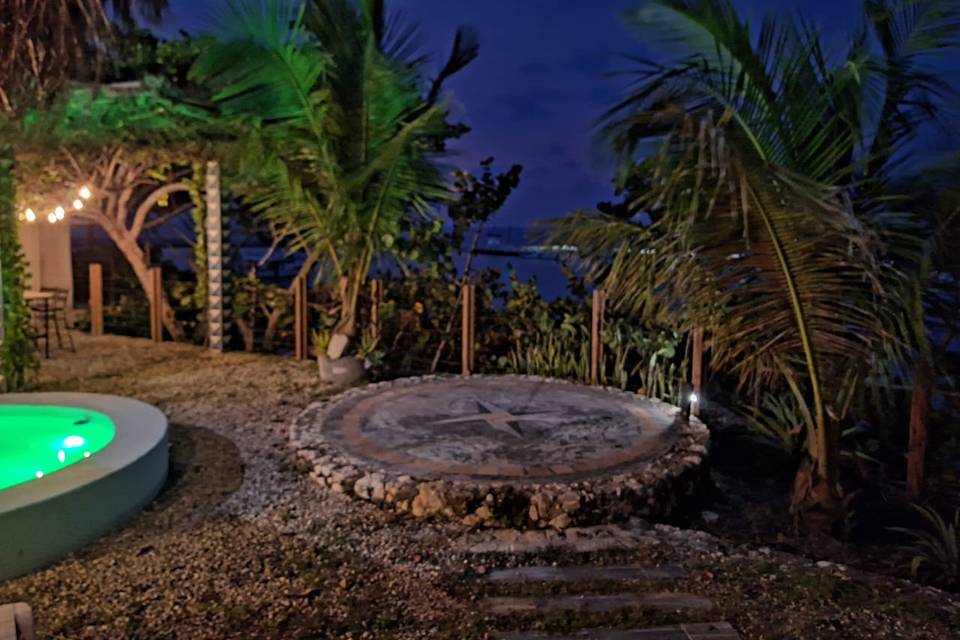 Jardín frente al mar